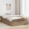 VidaXL Cadre de lit ottoman et matelas cappuccino 120x190cm similicuir