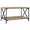 vidaXL Table basse Ch&ecirc;ne sonoma 80x50x45 cm Bois d'ing&eacute;nierie et fer