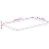 vidaXL Dessus de table bord vivant 120x60x3,8 cm bois de manguier brut