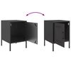 vidaXL Tables de chevet 2 pcs noir 36x39x50,5 cm acier
