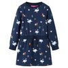 Robe pour enfants à manches longues bleu marine 128