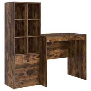 vidaXL Bureau Ch&ecirc;ne fum&eacute; 125,5 x 50 x 127 cm 2 pc