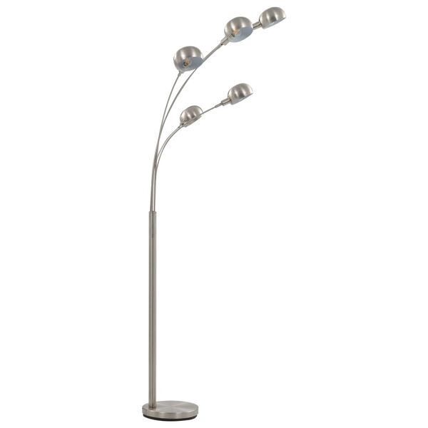 vidaXL Lampadaire 200 cm 5 x E14 Argenté