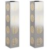 vidaXL Lumi&egrave;re de chemin LED solaire 2 pcs Argent&eacute; Acier inoxydable
