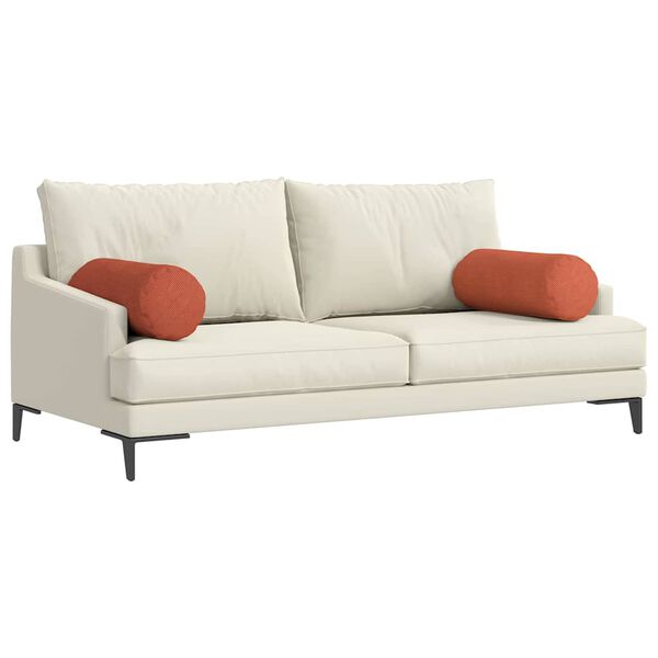 vidaXL Coussins d'accent 2 pcs Rouge orange &Oslash; 25 x 70 cm