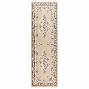 vidaXL Tapis Couloir FLORNES Tiss&eacute; &Eacute;cru 80 x 400 cm PP 7 mm