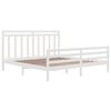 vidaXL Cadre de lit sans matelas blanc 180x200 cm bois massif