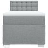 vidaXL Sommier &agrave; lattes de lit et matelas Gris clair 90x190 cm Tissu