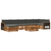 vidaXL Ensemble de canap&eacute;s d'ext&eacute;rieur 8 pc Naturel et Anthracite