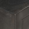 vidaXL Table de chevet Noir et doré 40x30x50cm Bois de manguier massif