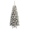 vidaXL Sapin de No&euml;l artificiel avec 150 LED avec support Blanc 150 cm