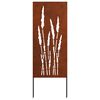 vidaXL &Eacute;cran de confidentialit&eacute; de jardin Floral Rouill&eacute; 50 x 140 cm