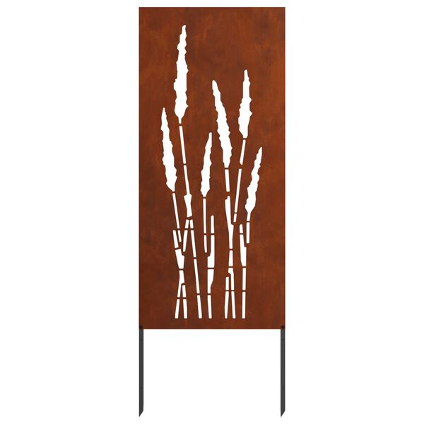 vidaXL &Eacute;cran de confidentialit&eacute; de jardin Floral Rouill&eacute; 50 x 140 cm