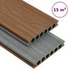 vidaXL Panneaux de terrasse et accessoires WPC Marron/gris 15 m&sup2; 4 m