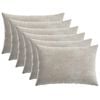 vidaXL Housse de coussin 6 pc HEERLEN Gris clair 30 x 50 cm