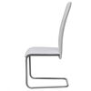 vidaXL Chaises à manger cantilever lot de 6 blanc similicuir