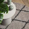 vidaXL Tapis shaggy &agrave; poils longs moderne beige et anthracite &Oslash; 100 cm