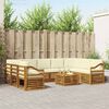vidaXL Ensembles de canap&eacute;s avec coussin 10 pcs Naturel et Cr&egrave;me