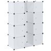 vidaXL Armoire modulaire 9 compartiments 109x36,5x143 cm blanc
