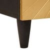 vidaXL Meuble d'appoint avec tiroir Noir et or 40 x 33,5 x 110 cm