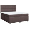 vidaXL Sommier &agrave; lattes de lit avec matelas Marron fonc&eacute; 200x200 cm