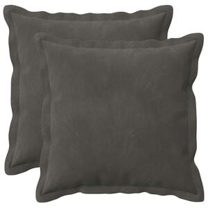 vidaXL Coussin avec oreiller HOUTEN 2 pc Gris fonc&eacute; Fl&oslash;jl