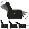 vidaXL Fauteuil de massage inclinable &eacute;lectrique Noir Tissu
