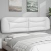 vidaXL Coussin de t&ecirc;te de lit Hvar blanc 200 cm similicuir
