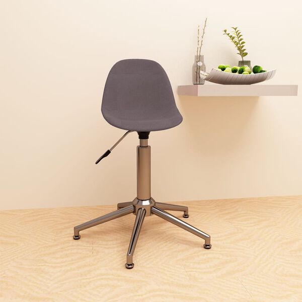 vidaXL Chaise pivotante de bureau Taupe Tissu