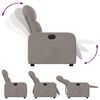 vidaXL Fauteuil inclinable &eacute;lectrique Taupe Tissu