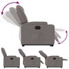vidaXL Fauteuil inclinable &eacute;lectrique taupe tissu