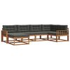 vidaXL Ensemble de canap&eacute;s d'ext&eacute;rieur 6 pc Naturel et Anthracite
