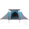 vidaXL Tente familiale &agrave; d&ocirc;me 6 personnes bleu imperm&eacute;able