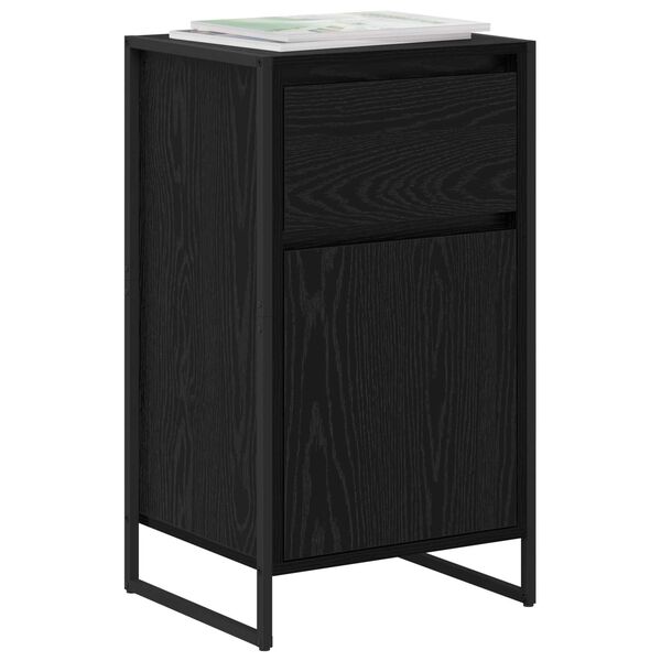 vidaXL Buffet Ch&ecirc;ne noir 81 x 36 x 150.5 cm Bois d'ing&eacute;nierie