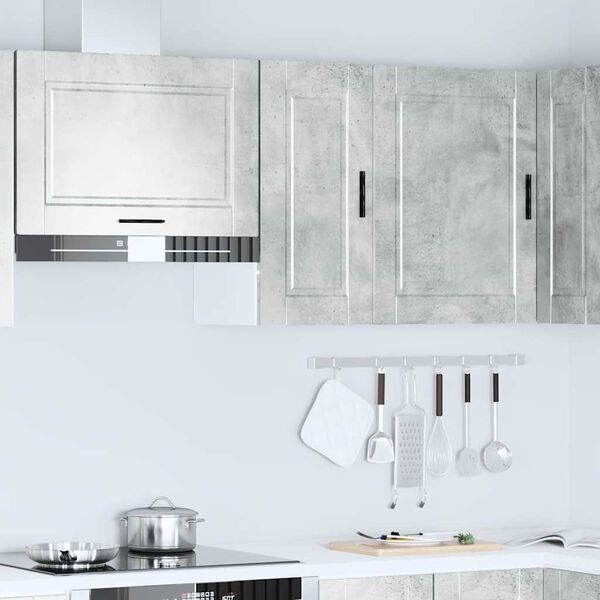vidaXL Armoire murale de cuisine Porto gris béton bois d'ingénierie