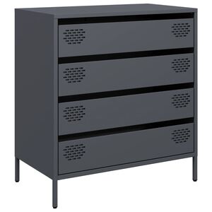 vidaXL Buffet anthracite 68x39x73,5 cm acier lamin&eacute; &agrave; froid