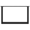 vidaXL Pieds de table basse en U, 2 pi&egrave;ces, noir, 60 x (42-43) cm, acier