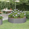 vidaXL Lit surélevé de jardin Acier galvanisé 140x140x36cm gris
