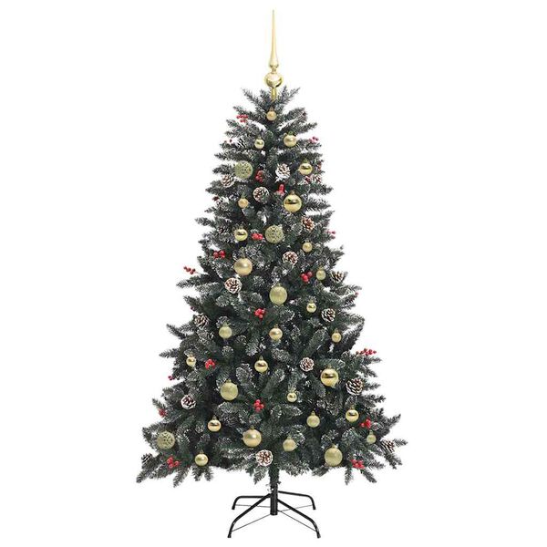 vidaXL Sapin de No&euml;l artificiel Vert 150 cm PVC, plastique et acier