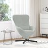 vidaXL Fauteuil &oelig;uf Gris clair 63 x 73 x 90 cm Velours
