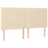 vidaXL T&ecirc;te de lit &agrave; LED Cr&egrave;me 180x5x118/128 cm Tissu