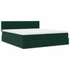 vidaXL Cadre de lit ottoman avec matelas vert fonc&eacute; 160x200 cm velours