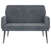 vidaXL Banc Gris foncé 108x79x79 cm Velours