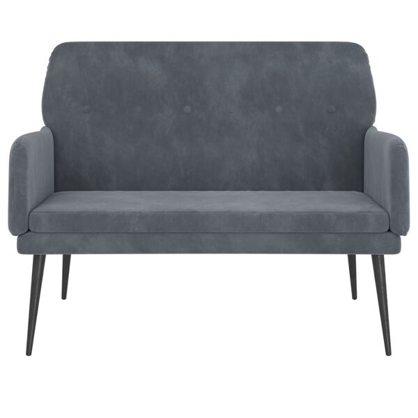 vidaXL Banc Gris foncé 108x79x79 cm Velours