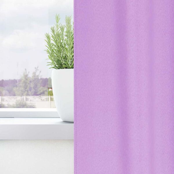 vidaXL Rideaux occultants avec anneaux 2 pcs Violet 140 x 140 cm