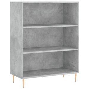 vidaXL Biblioth&egrave;que gris b&eacute;ton 69,5x32,5x90 cm bois d'ing&eacute;nierie