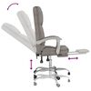 vidaXL Fauteuil de massage inclinable de bureau Taupe Tissu