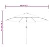 vidaXL Parasol de jardin avec m&acirc;t en m&eacute;tal terre cuite 300 cm