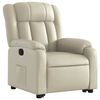 vidaXL Fauteuil inclinable Cr&egrave;me Similicuir