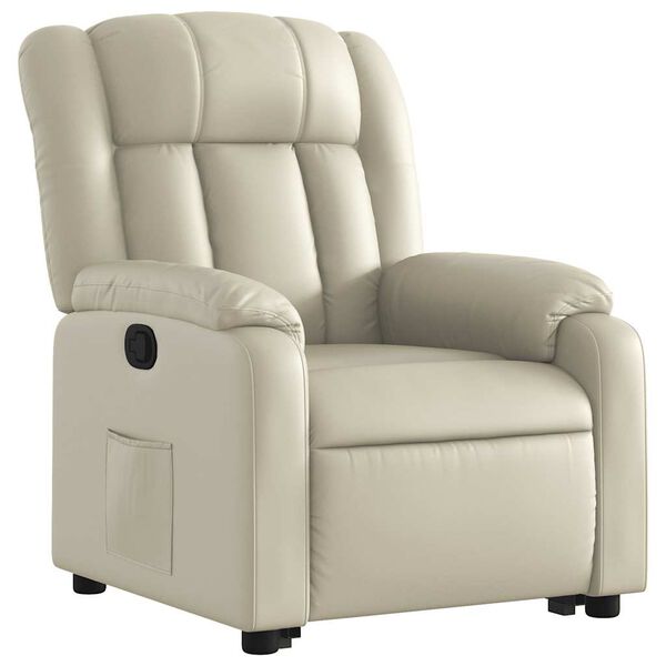 vidaXL Fauteuil inclinable Cr&egrave;me Similicuir